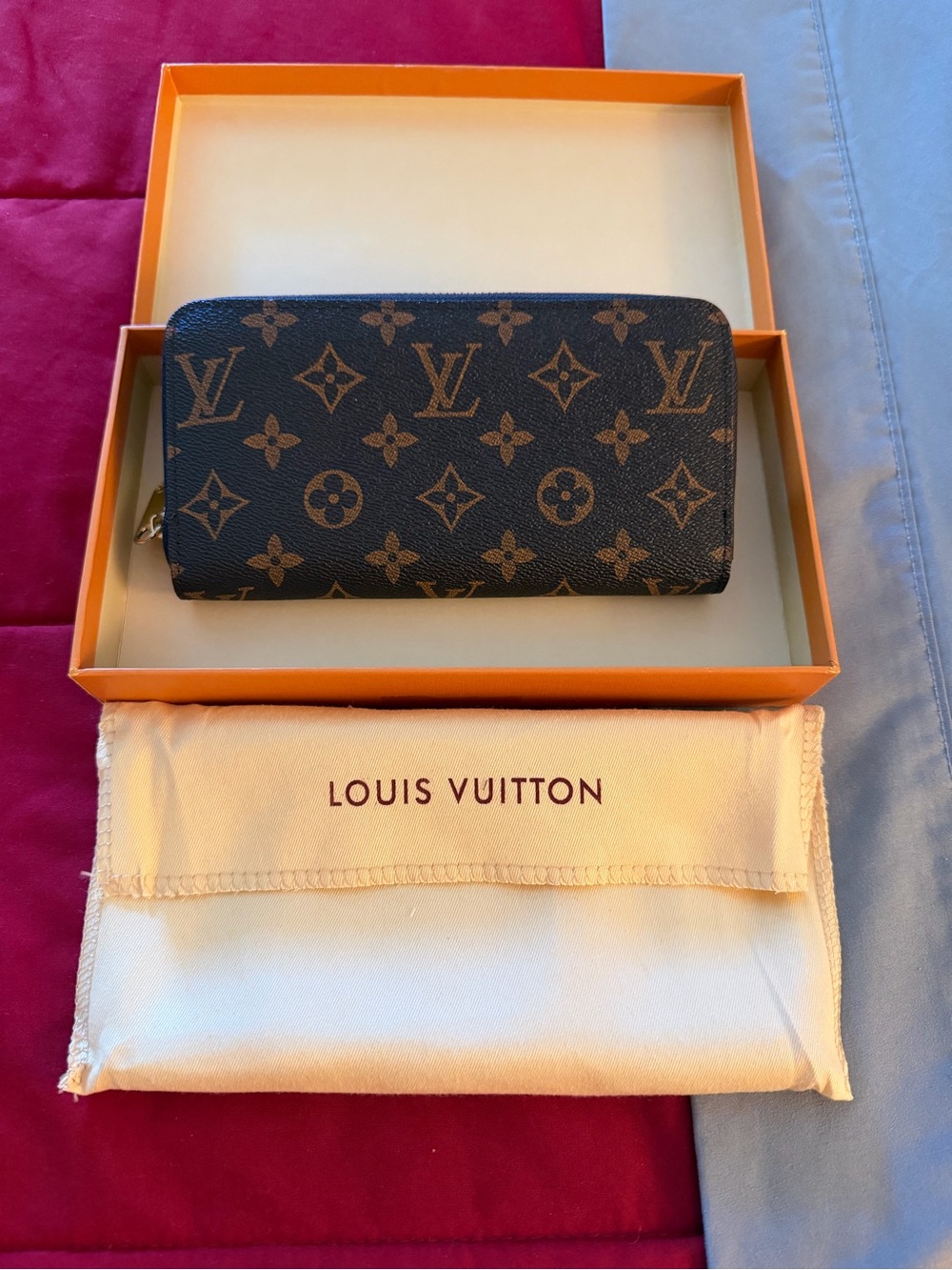 Fashion Nova Brown Monogram Zip-Around Wallet